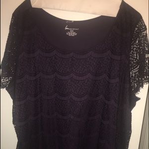 2 Summer Tops: purple & black/white
